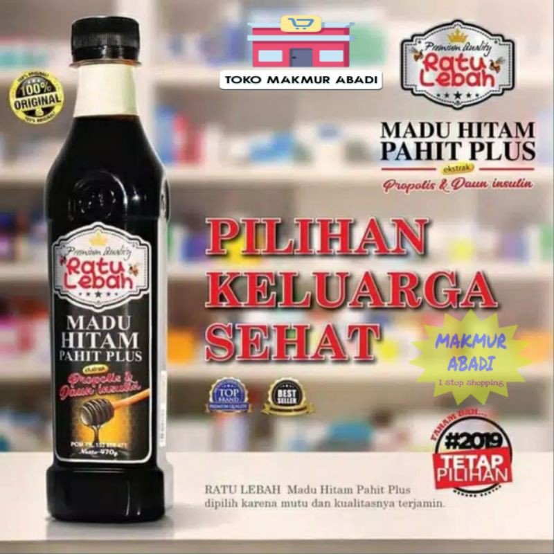 Madu Hitam Pahit Ratu Lebah Plus Propolis ORIGINAL