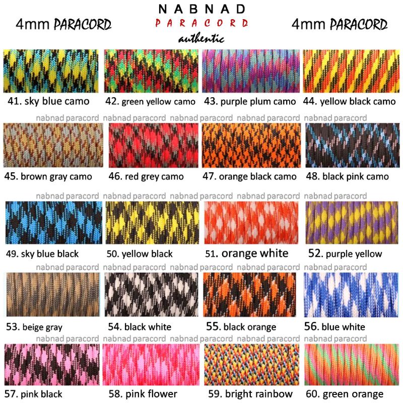 Paracord 4mm Harga Per Meter