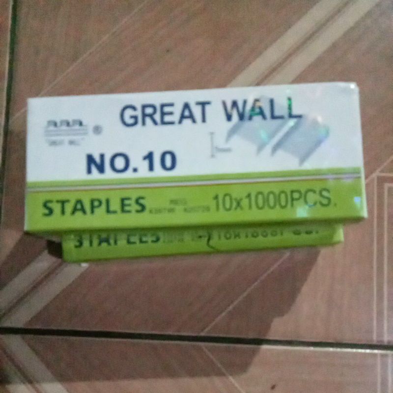 

isi staples GREAT WALL no.10 (kecil) 1 box isi 10 x 1000pcs/isi stapler
