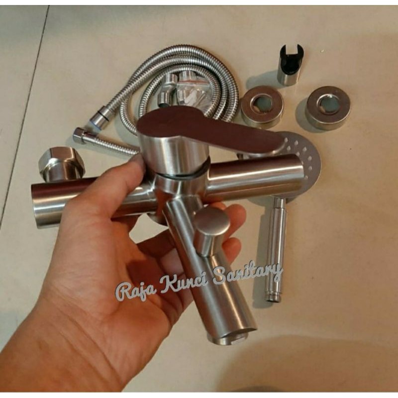 Kran Bathup Stainless SUS 304/Kran Shower Panas Dingin/Kran Mixer