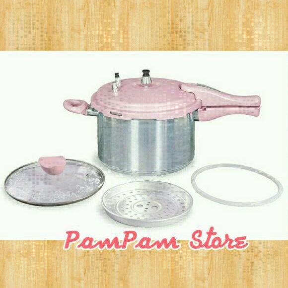SUPRA PANCI PRESTO + KUKUSAN TUTUP KACA 8 LITER PINK PASTEL