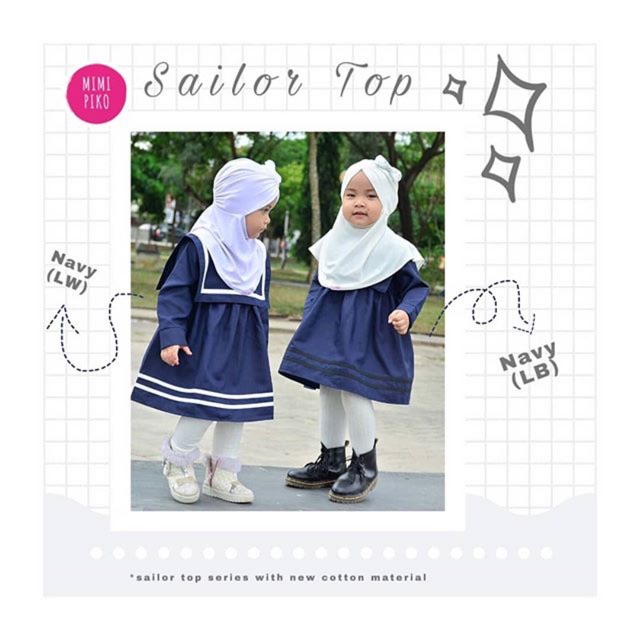 Sailor top ORI by mimipiko / Tunik anak / Tunik lucu