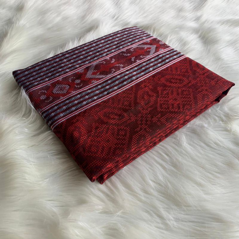 kain tenun songket baron palembang gorga batak pekelongan merah cerah cabe