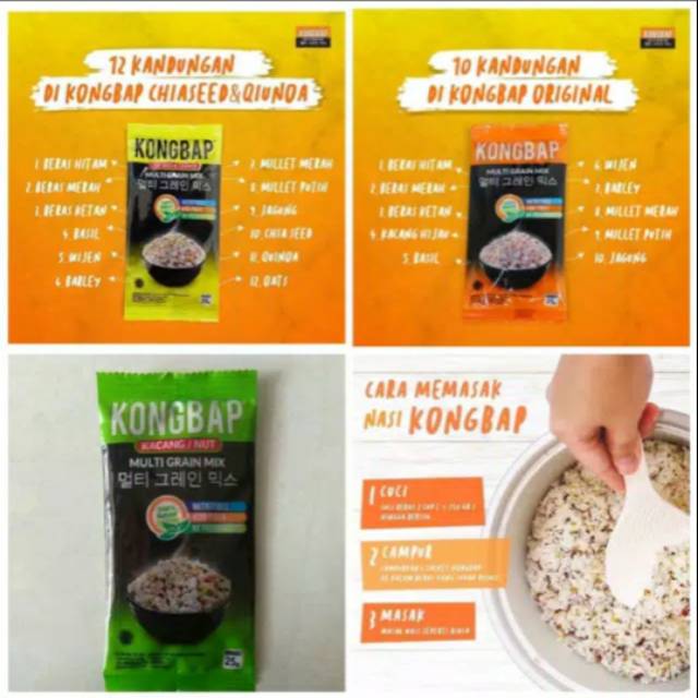 

Kongbap Sachet Multigrain Mix/Bean/Quinoa Chia Seed 25 Gr