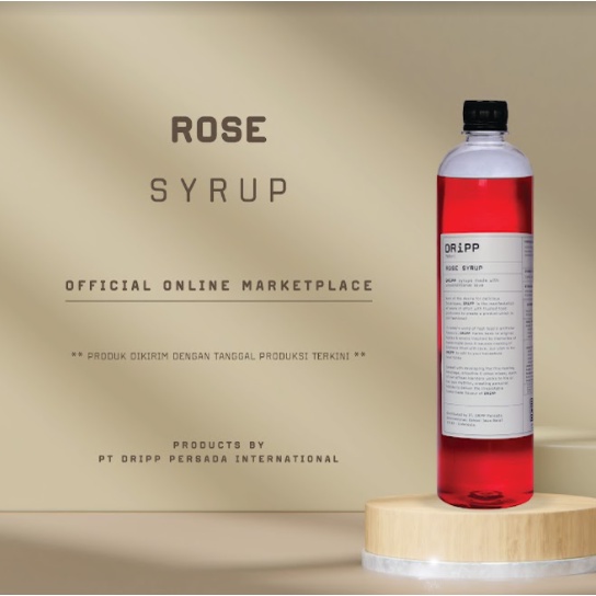 Jual DRiPP Rose Syrup - Sirup Rasa Mawar Untuk Minuman Enak di Kafe ...