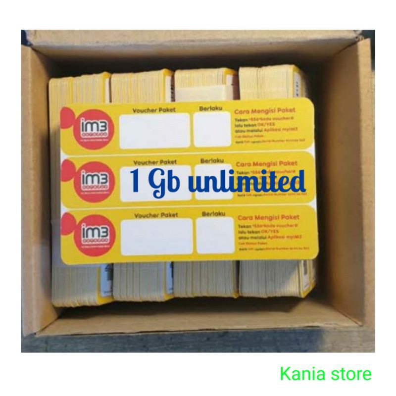 voucher indosat  unlimited 1 gb