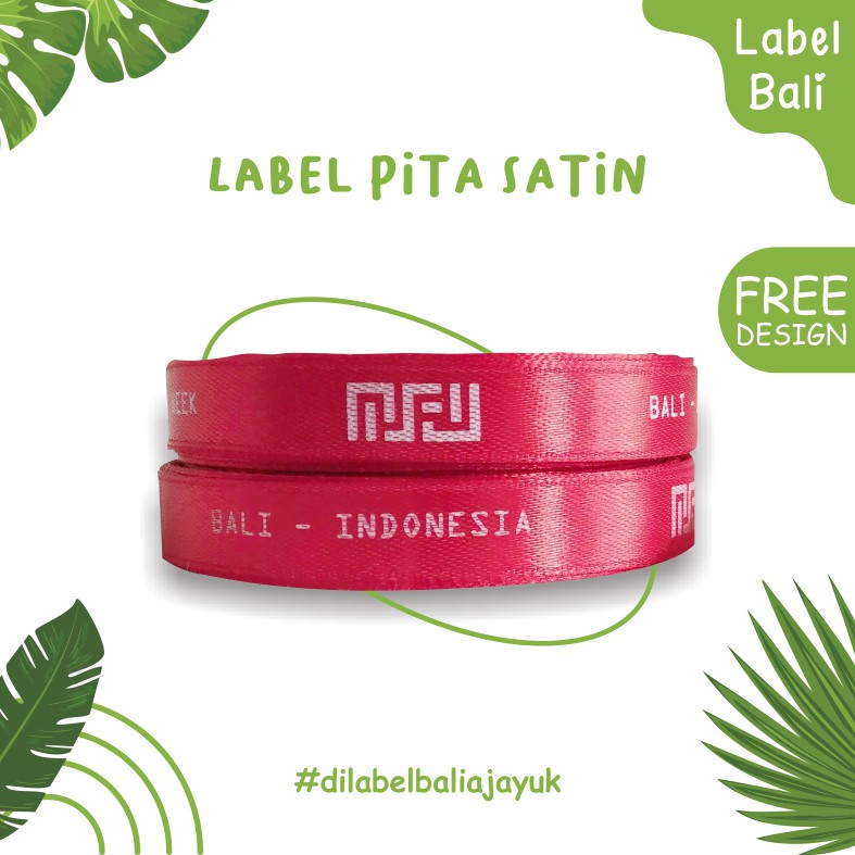 satin sablon / pita satin / label satin