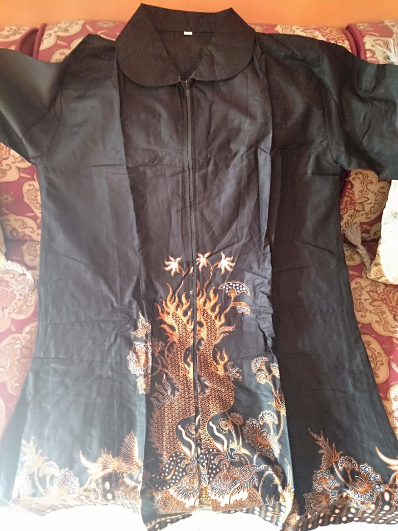 New Arrival Tunik Batik Wanita Motif Nagasakti Zipper Depan M L Xl Xxl Xxxl