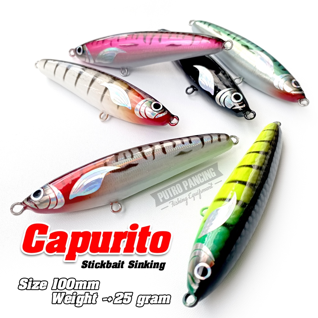 Lure Capurito Stickbait 100mm 25gram Swimmer Sinking