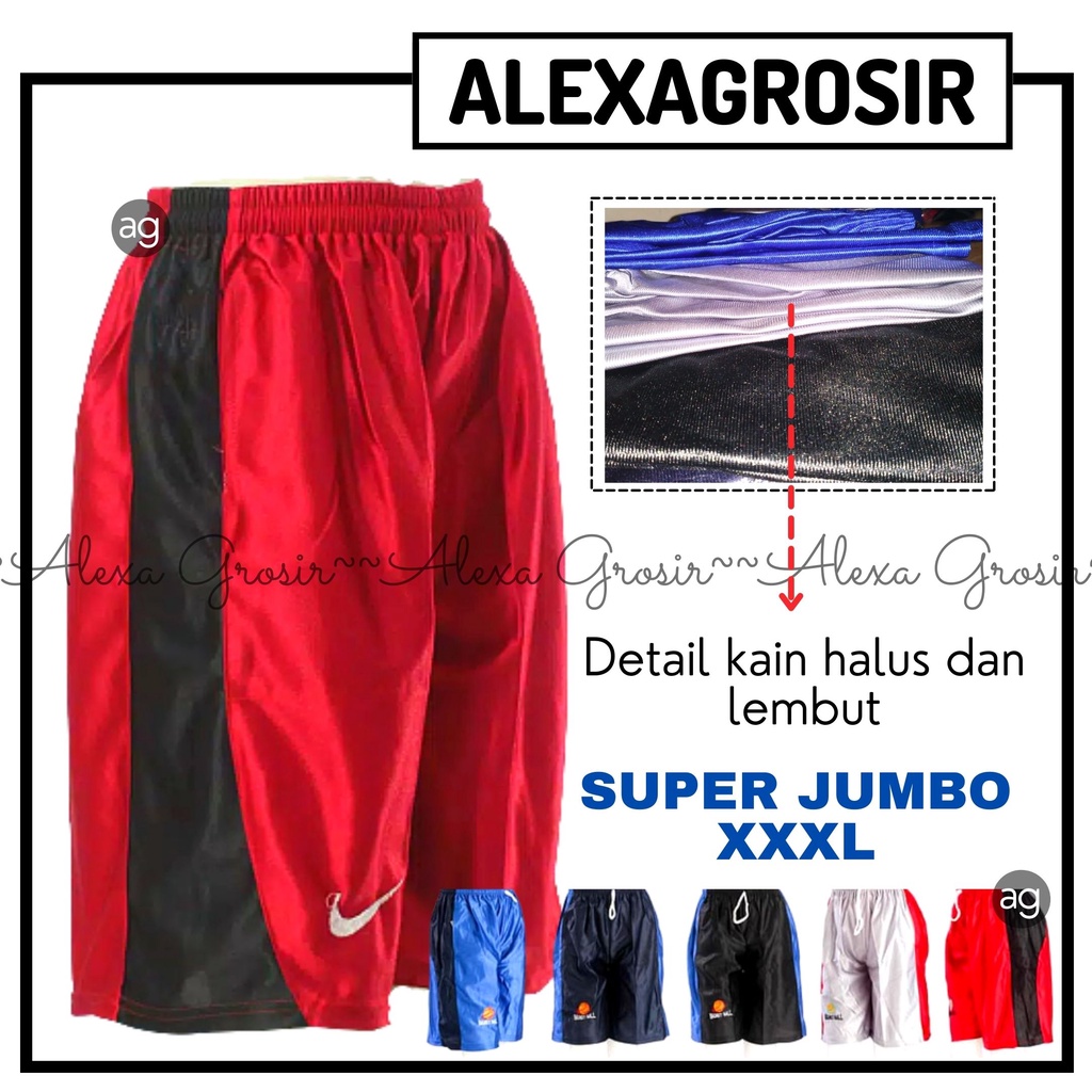 Boxer Basket pria XXXL Celana pendek laki Short pants BIG size Paragon