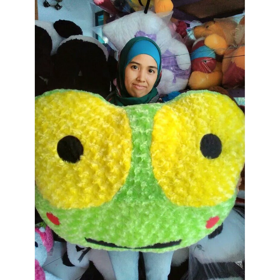 BANTAL KEPALA BONEKA UKURAN JUMBO BESAR MOTIF DORAEMON/HELLO KITTY/KEROPI