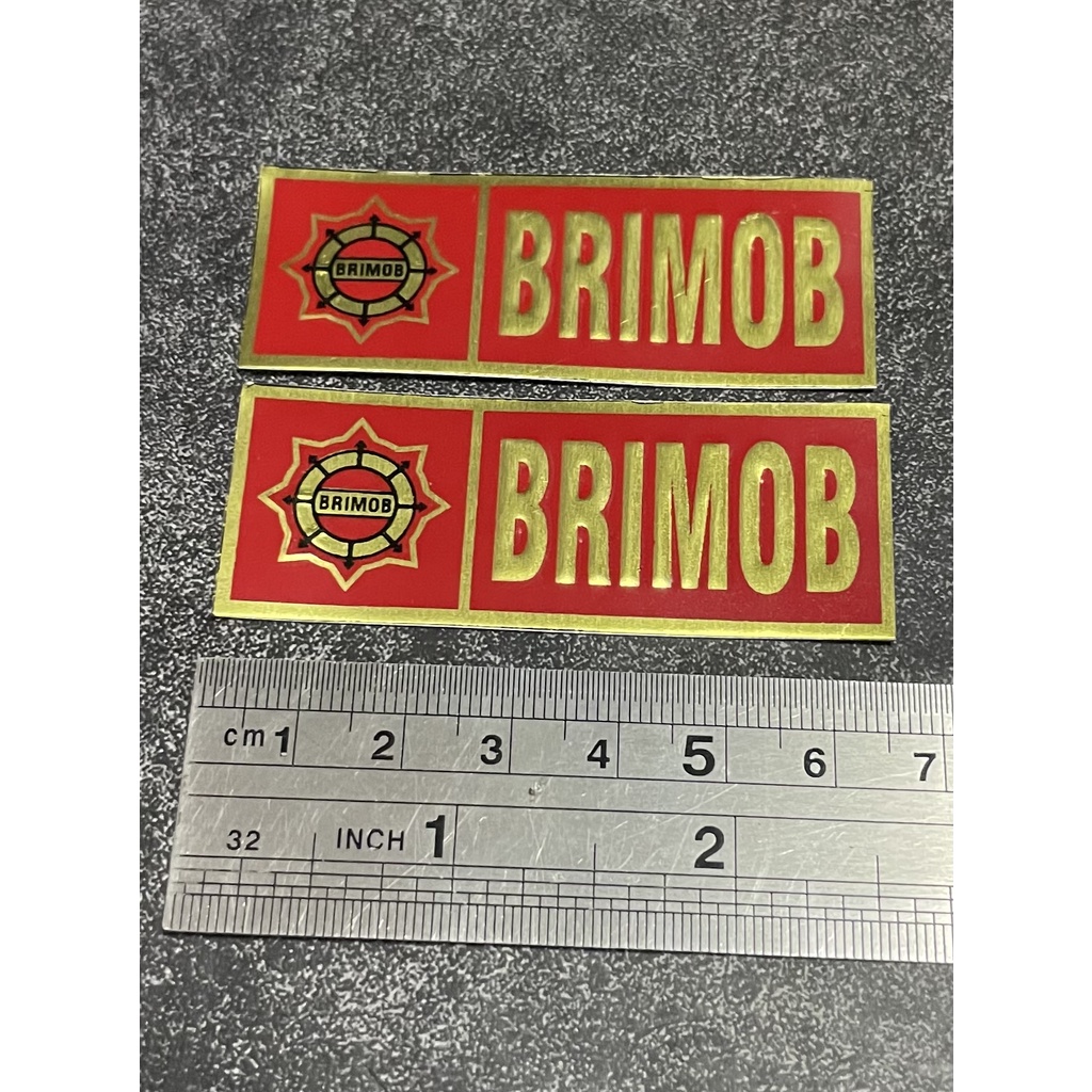 Sticker Plat Brimob (Merah) - Stiker Plat BRIMOB - Stiker BRIMOB Mobil - Stiker Motor BRIMOB