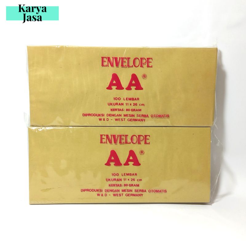

Amplop Coklat Dinas 11×26cm Merek AA 80gr | Grosir ATK Medan | Jual Amplop Dinas Medan
