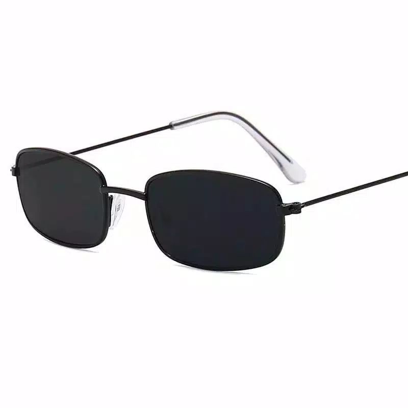 KACAMATA RETRO HITAM KOTAK KECIL FASHION TREND UNISEX free box