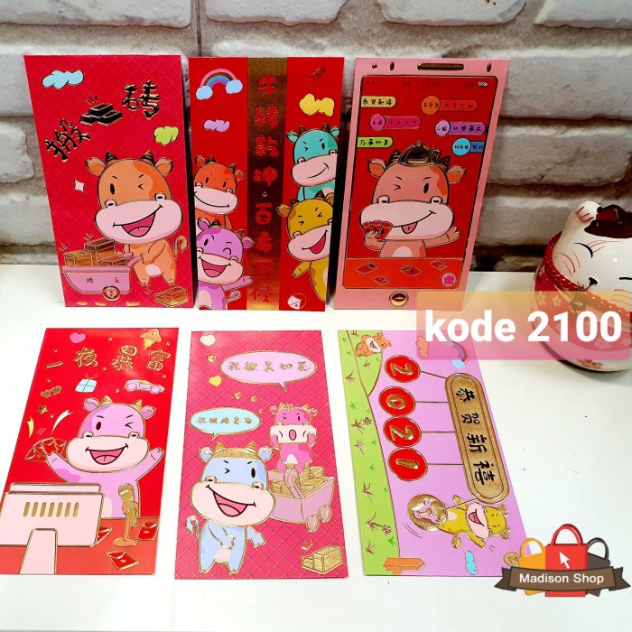 

MD325 Angpao Panjang 2021 Tahun Baru Imlek Kerbau Ampao 2021 Shio Kebo