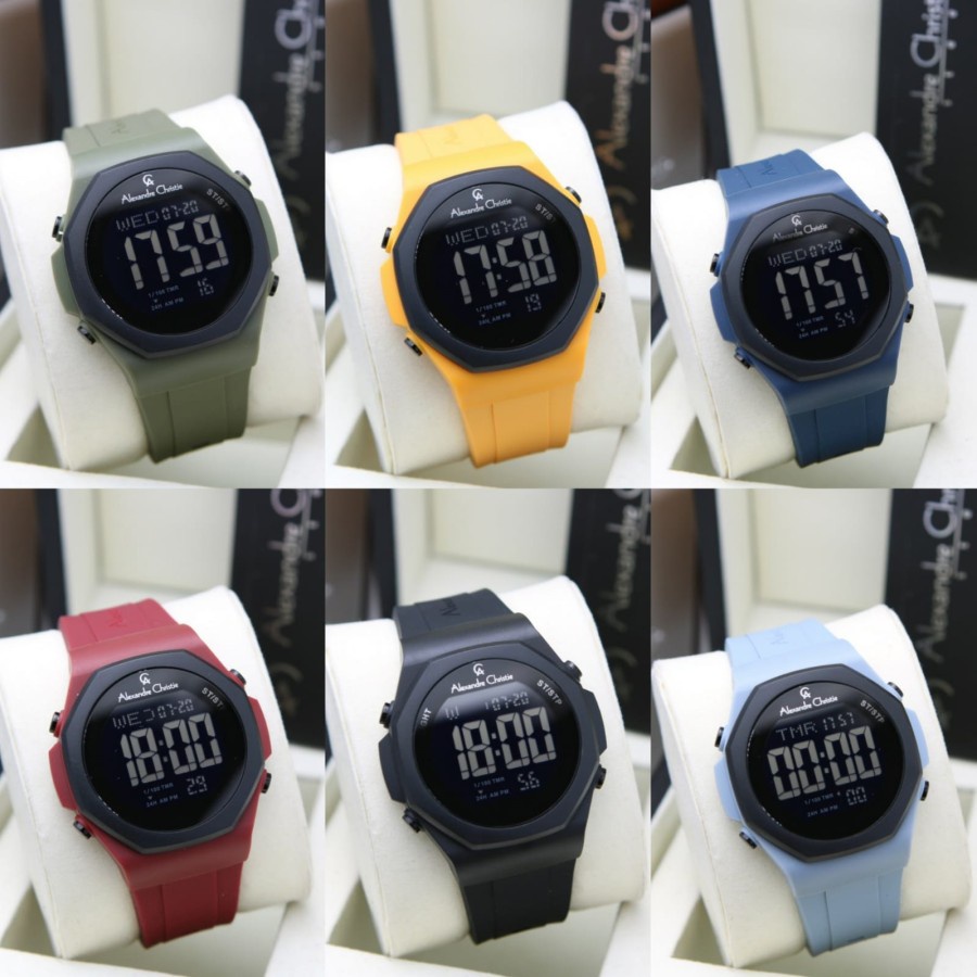JAM TANGAN PRIA ALEXANDRE CHRISTIE AC 9359 AC9359 BLACK DIGITAL TERBARU ORIGINAL