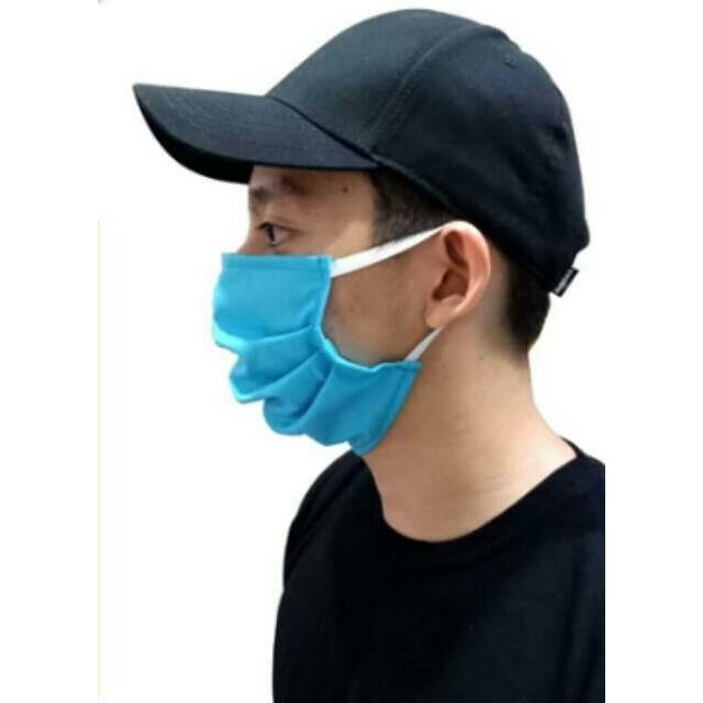 Masker Kain Earloop (Karet Telinga) Non Hijab Cantol di Telinga Oxford Grade A 1 Ply Tebal Murah