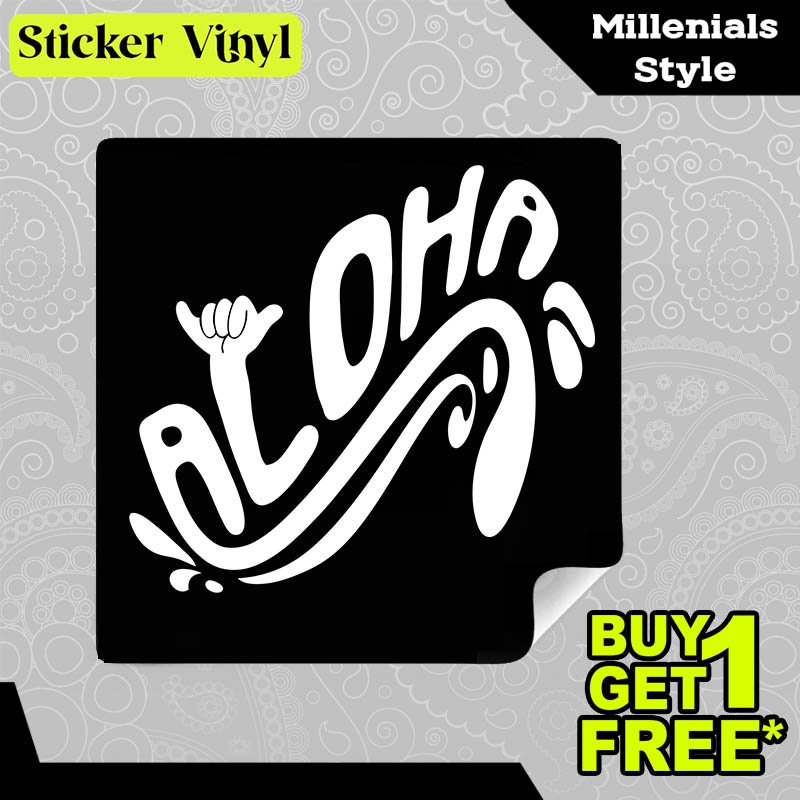 

Stiker Sticker Aloha Signs Tulisan Gaul Inspiratif Desain Keren dan Kekinian Aesthetic Bahan Vinyl Satuan Anti Air