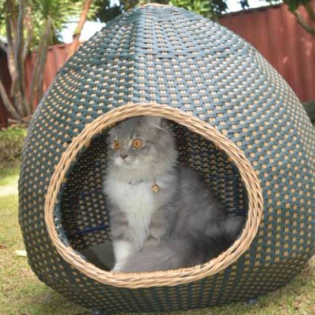 Rumah Kucing Munchkin L Anyam Rotan Sintetis Shopee Indonesia