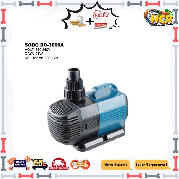 Sobo BO-3000A Sobo BO 3000A Pompa Celup Kolam Aquarium Water Pump