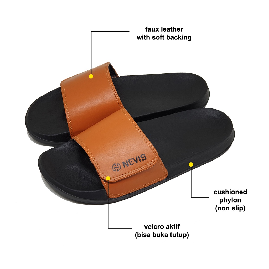 Sandal Slide Pria Original Nevis - Sendal Selop Slip On Terbaru Keren - NVS 20