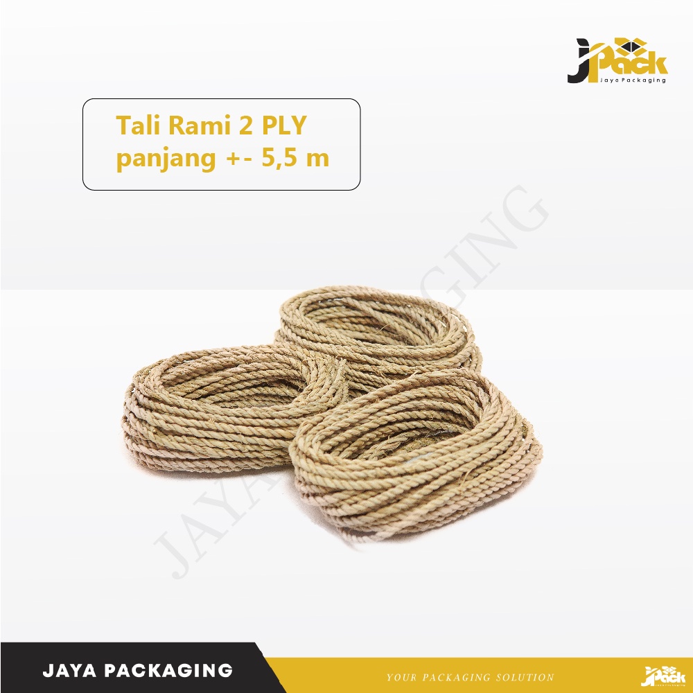 

Tali Rami (+- 5,5 meter) 2 PLY tali/rami/talirami/taliserat/hampers/kado