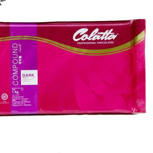 

TERBAIK ♠ Cokelat Batang - Colatta Dark Chocolate Compound Kemasan - Dark 1kg#