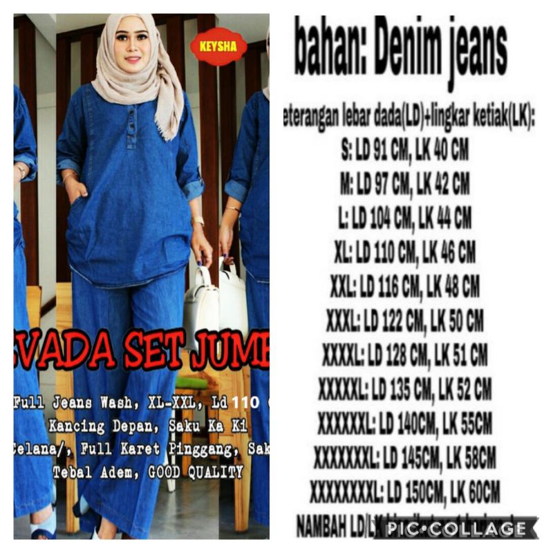Ld 150 cm Nevada set jeans jumbo oversize