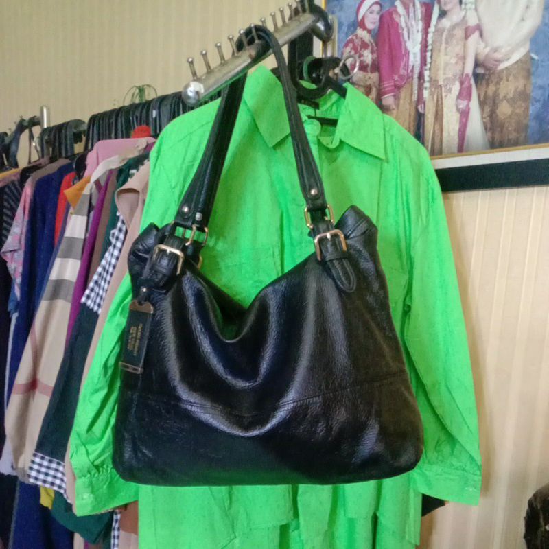 tas second prilop besar Hobo kulit asli