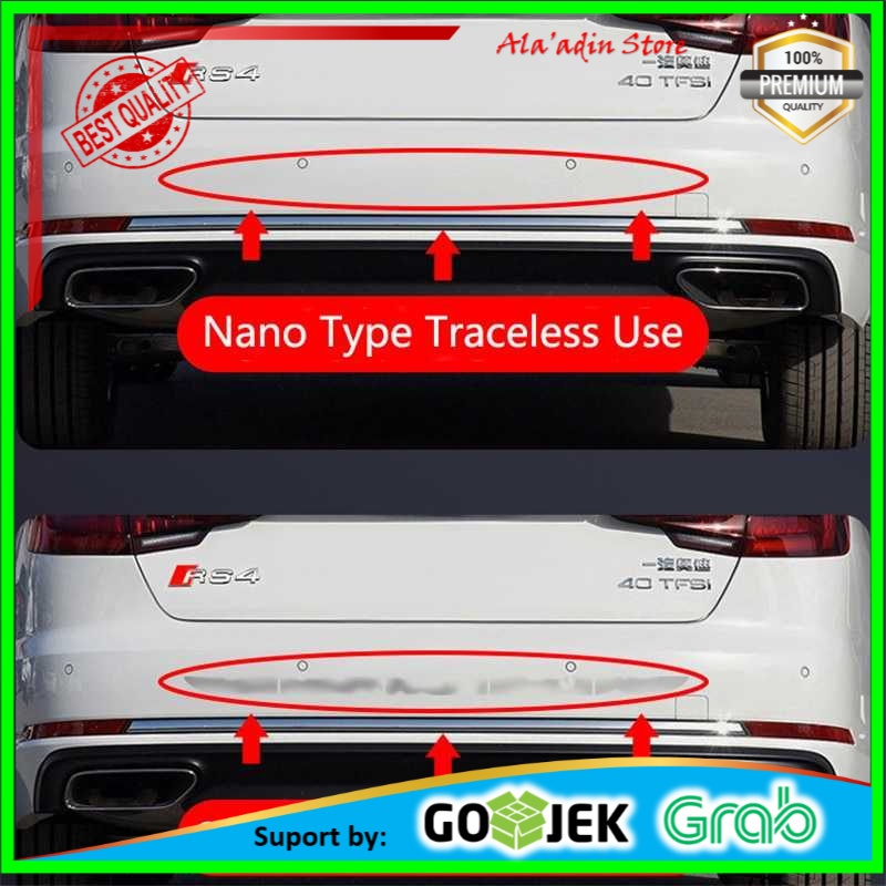 Cuci Gudang LARATH Nano Car Reflective Sticker Warning Strip Trunk Exterior - 1181