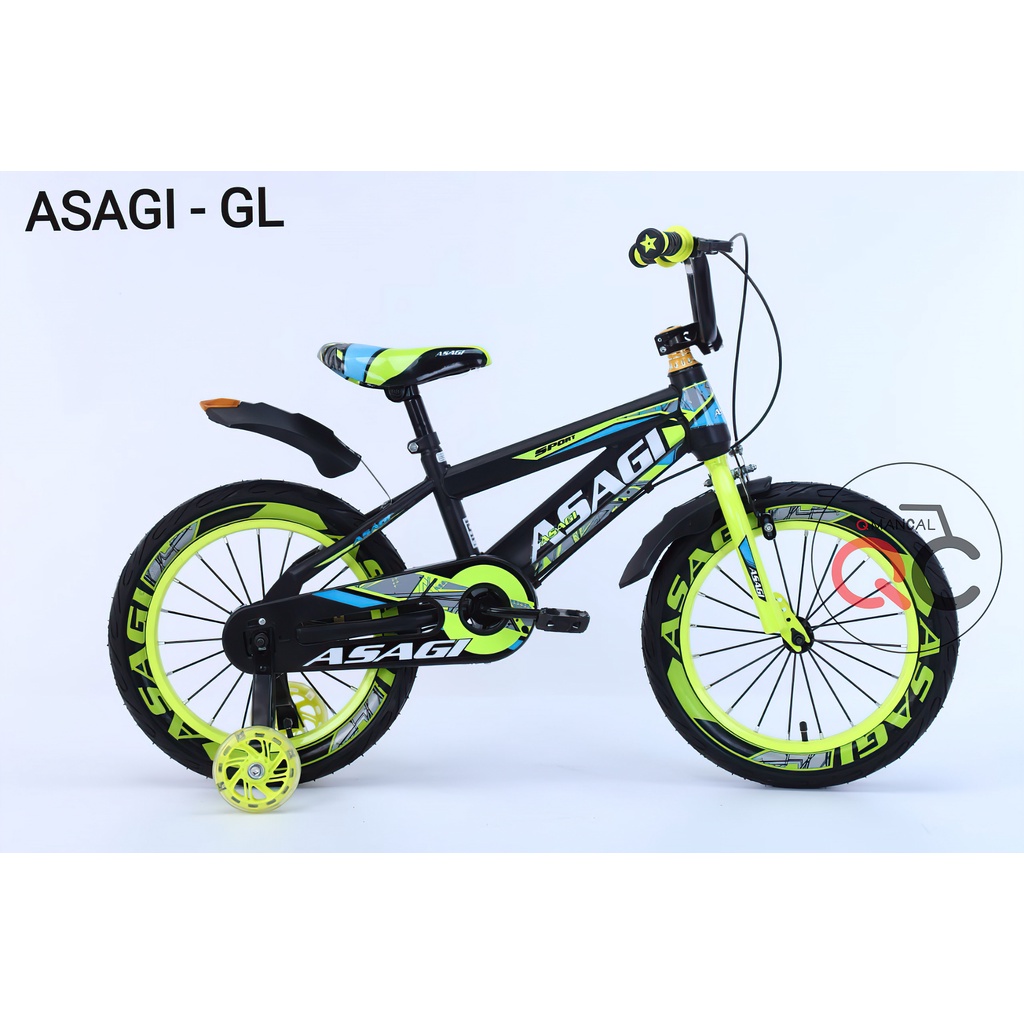 12" 16" 18" BMX Asagi Roda Lampu Sepeda Anak Ban Besar