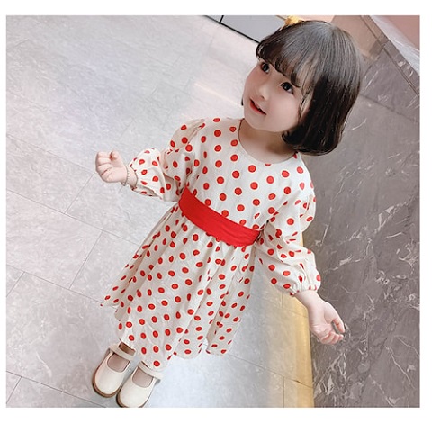 Dress Pita Japanese Polka Cute K4