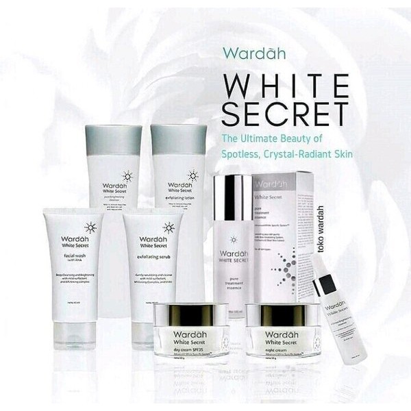 (READY &amp; ORI!) Wardah White Secret Facial Wash Cleanser Sleeping Mask Day Night Cream Essence Serum