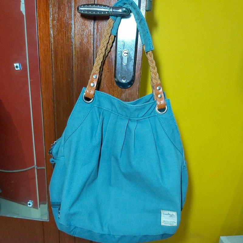 Tas PL tote bag shoulder bag Canvas republic Hijau tosca