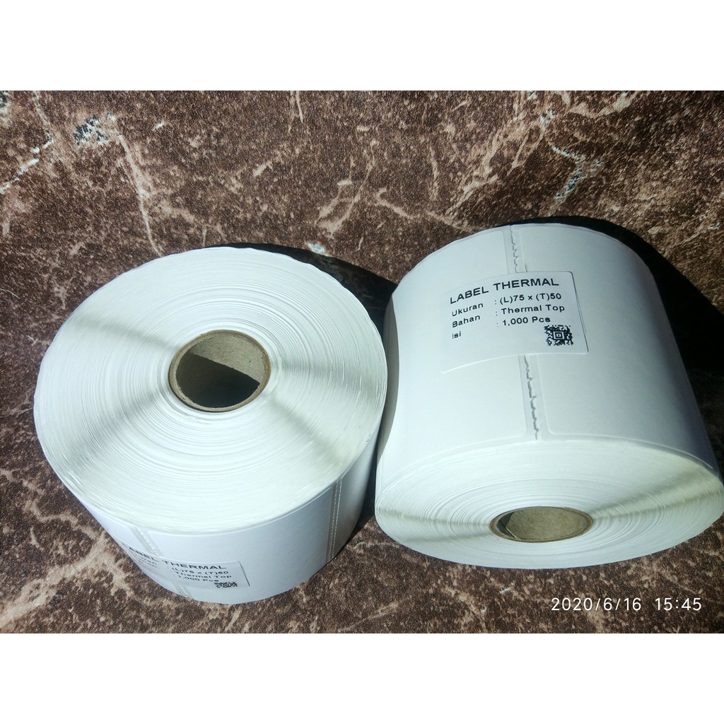 Label Etiket Thermal 75 x 50 - Label Thermal 75x50mm - Stiker thermal 75x50mm