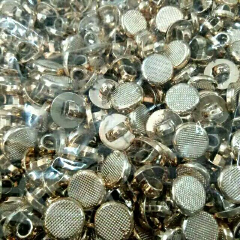 COD ISI 400 PCS Diameter 9 -11mm - Kancing Baju Jamur Emas Datar Bintik - KANCING JAMUR EMAS BINTIK