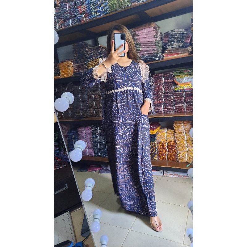 Longdress Renda Arabian Model Terbaru Brukat / Coza Batik