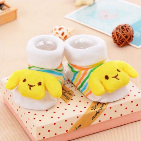 Kaos Kaki Bayi Boneka Karakter 3D Sepatu Bayi Lucu TANPA Rattle Anti Slip Murah Baby Sock Import