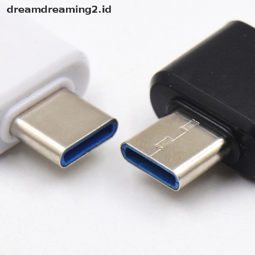 (LIKE) 2pcs Adapter Konverter Data OTG USB Tipe C Male Ke USB 2.0 Female Untuk Handphone