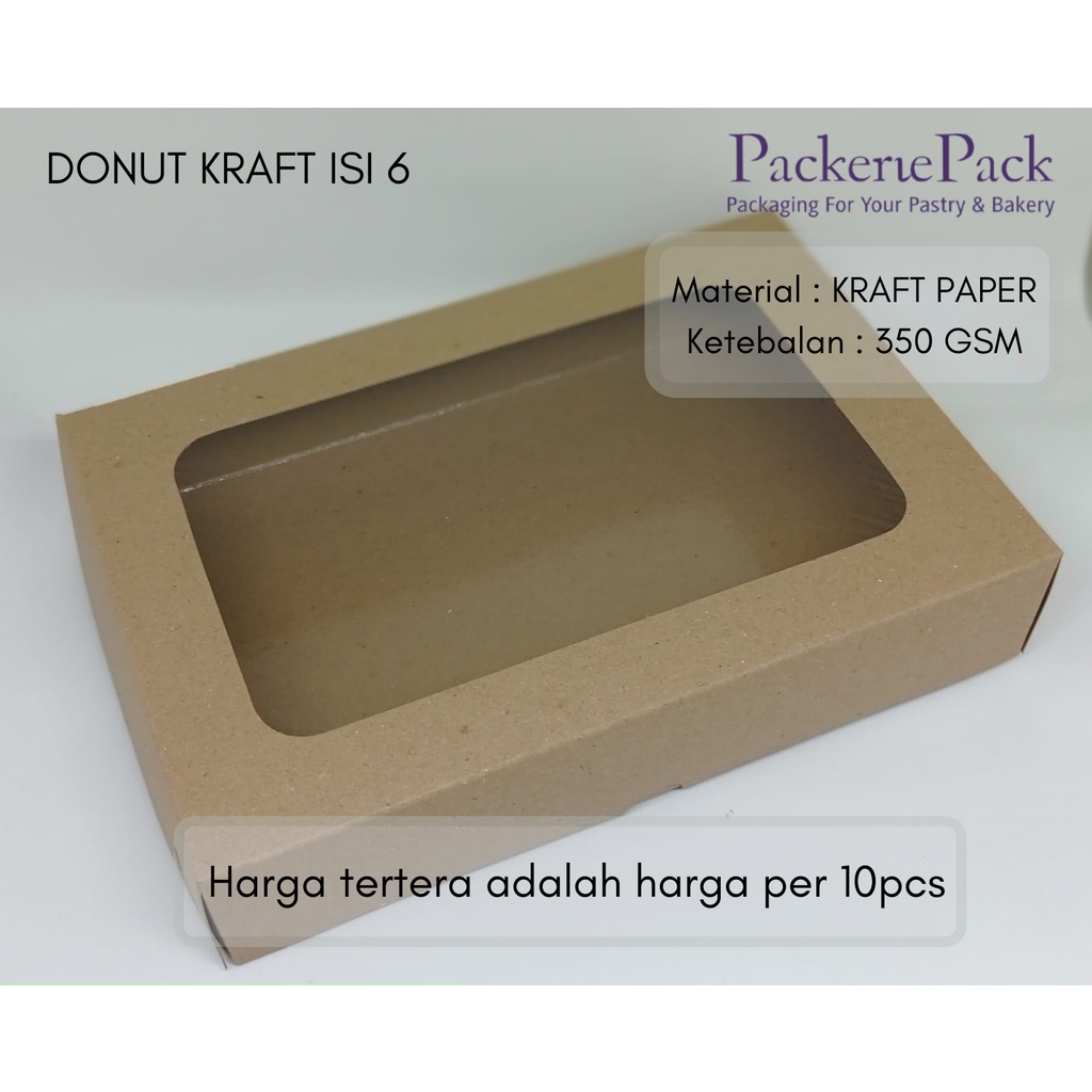 

(10 PCS ) KOTAK DUS DONUT ISI 6 / DONAT ISI 6 / DONAT BULAT / BOX DONAT