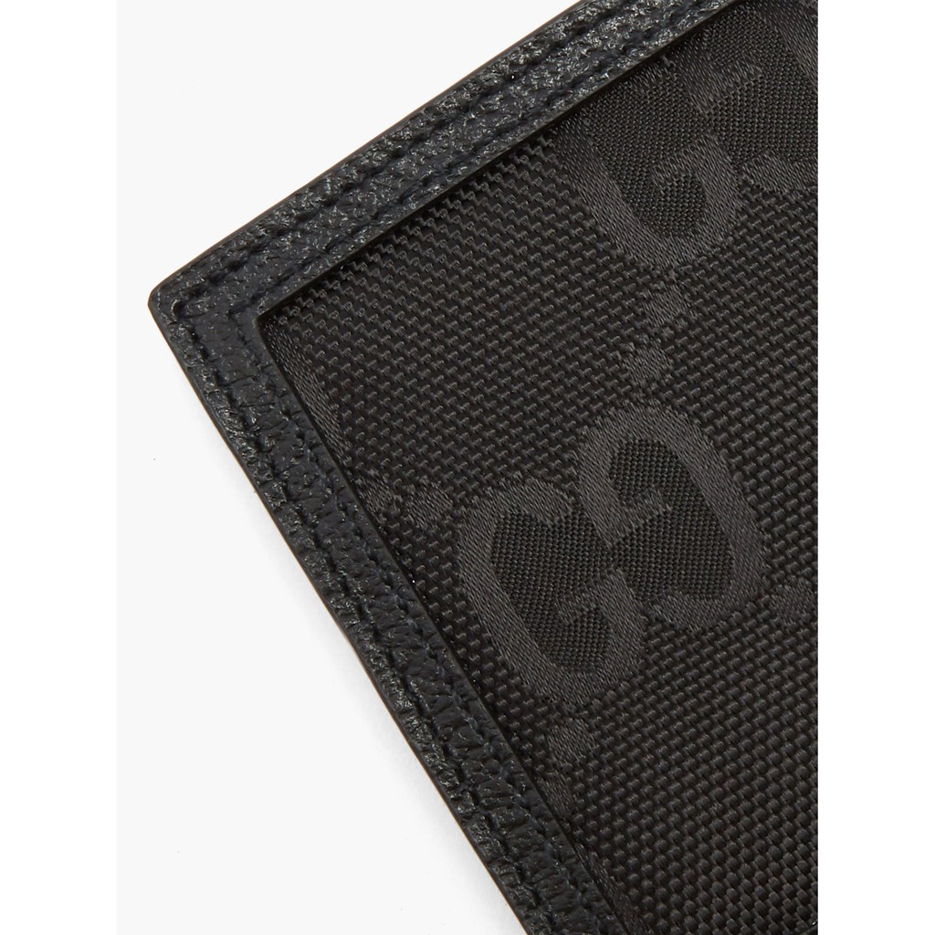 GG Logo Patch GG Bifold Wallet Black 100% Authentic