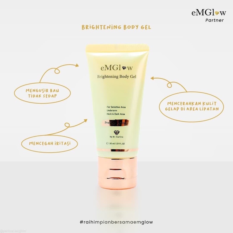 EMGLOW BRIGHTENING BODY GEL BY dr. MARLINA