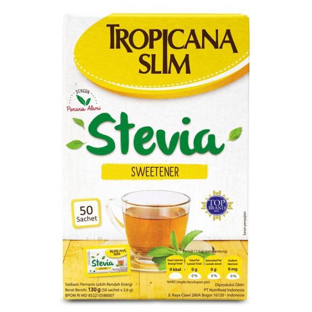 

Tropicana Slim Sweetener Stevia 50 Sachet
