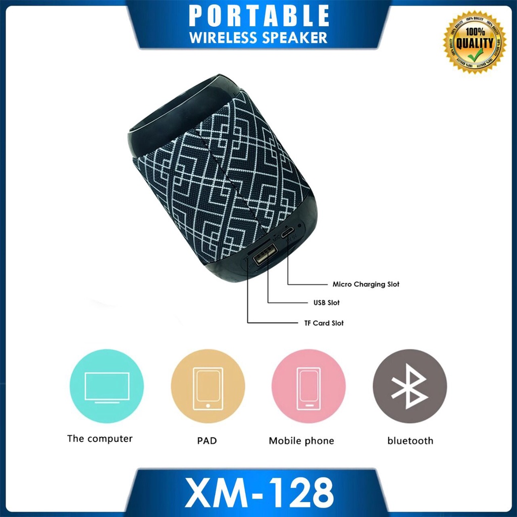 MINI Speaker Bluetooth ERRLY XM128 Wireless Portable Super Bass TG 128 High Quality