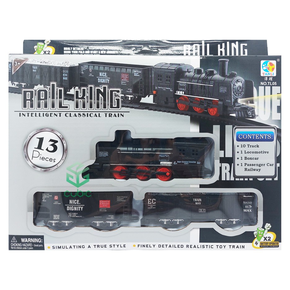 PROMO PROMO COD MAINAN ANAK REL KERETA API RAIL KING CLASSICAL TRAIN / MAINAN TRAIN SET RAIL KING