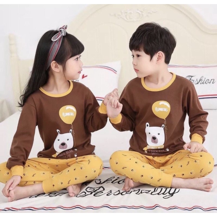 BAJU PIYAMA ANAK 9THN UNISEX SET CELANA PANJANG SIZE S-2XL NEW IMPORT