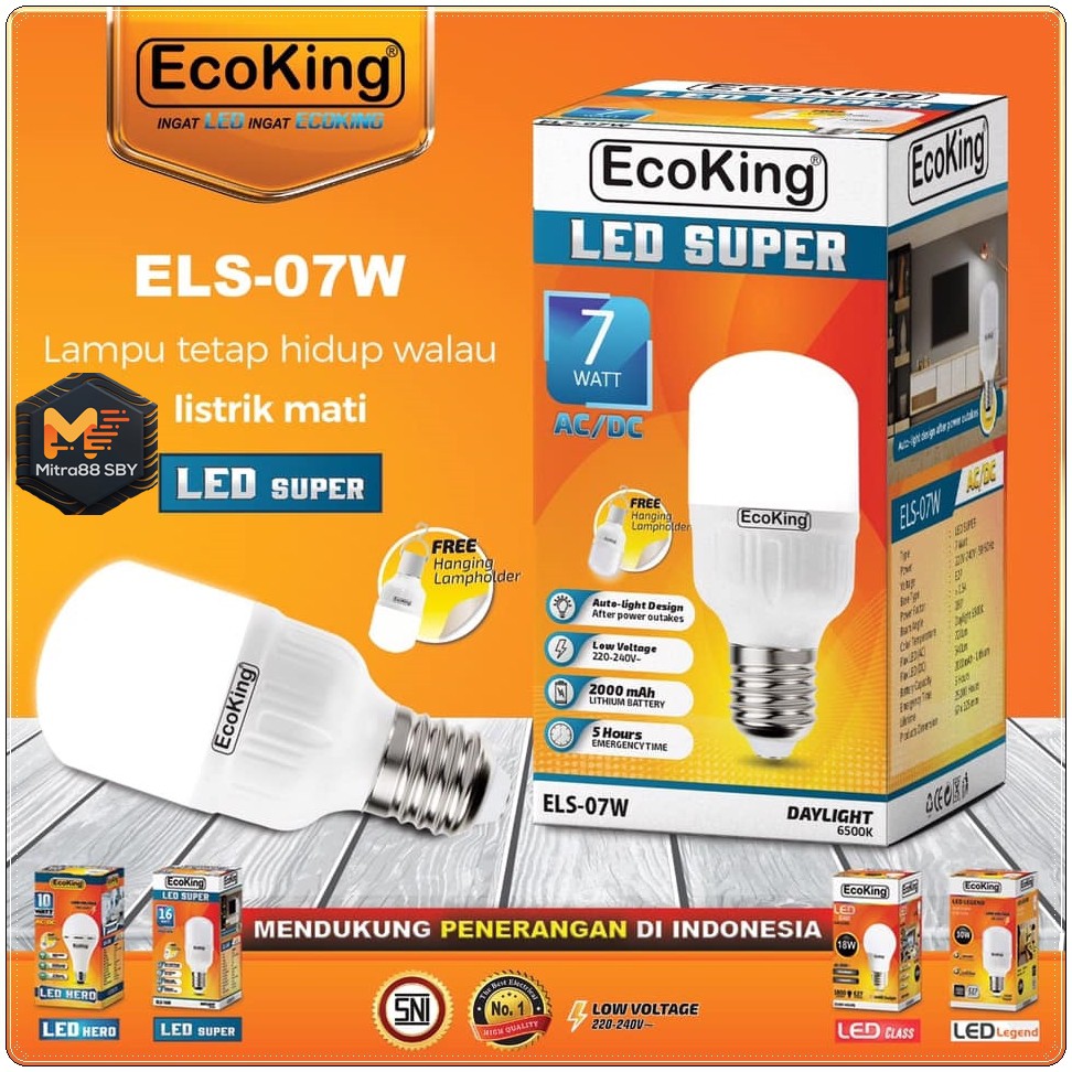 Mitra88sby lampu emergency led bulb Super Ecoking ( emergency lamp led )