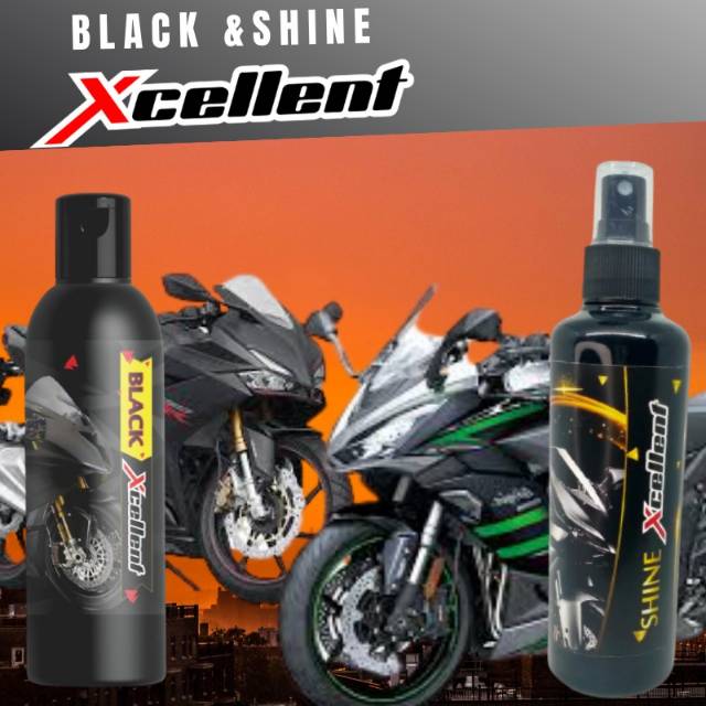 Penghitam dan Pengkilap Body Motor X-Cellent Black and Shine