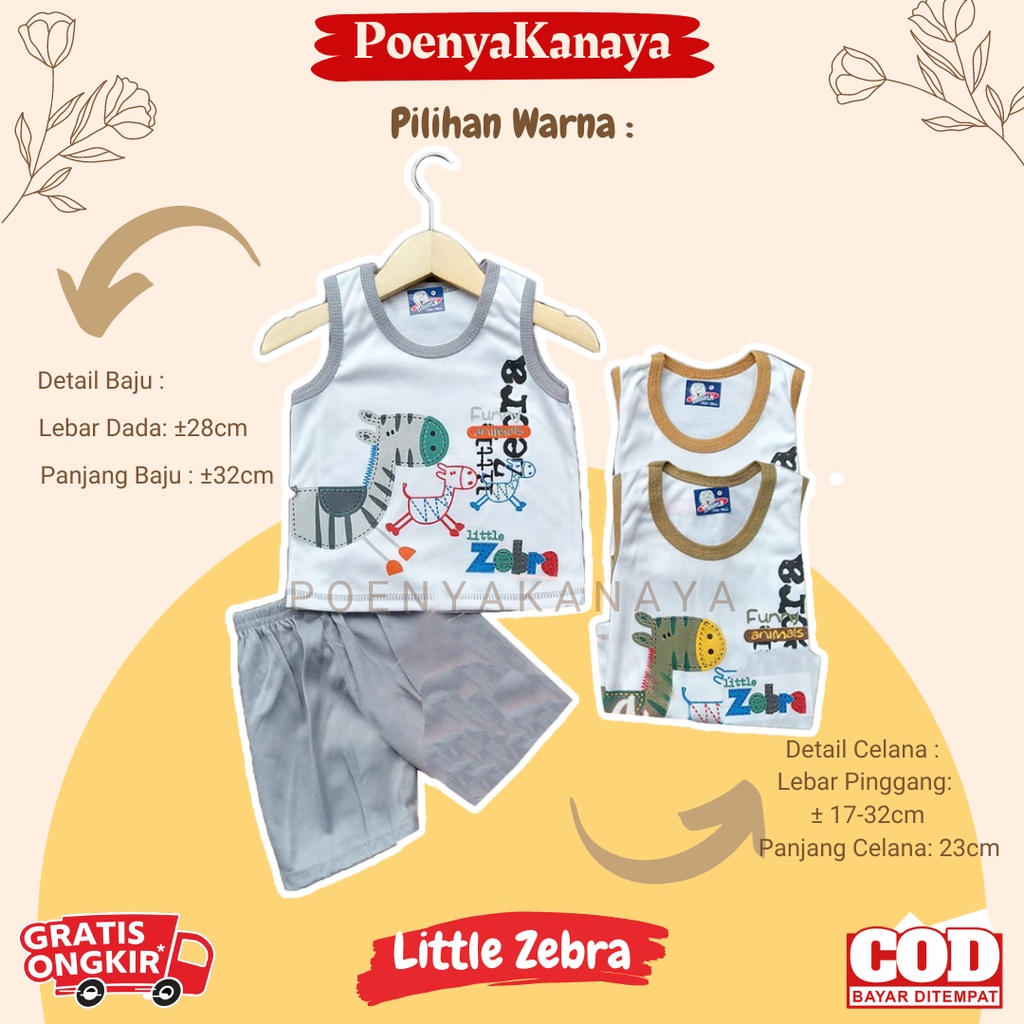 Setelan Baju Bayi Kutung Dasar Putih Makayla Size 6-18 Bulan STL15