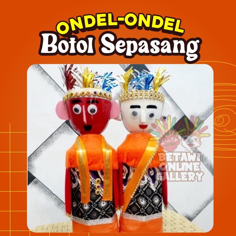 Boneka Ondel-ondel / Souvenir Ondel-ondel / Miniatur Ondel-ondel [SEPASANG]